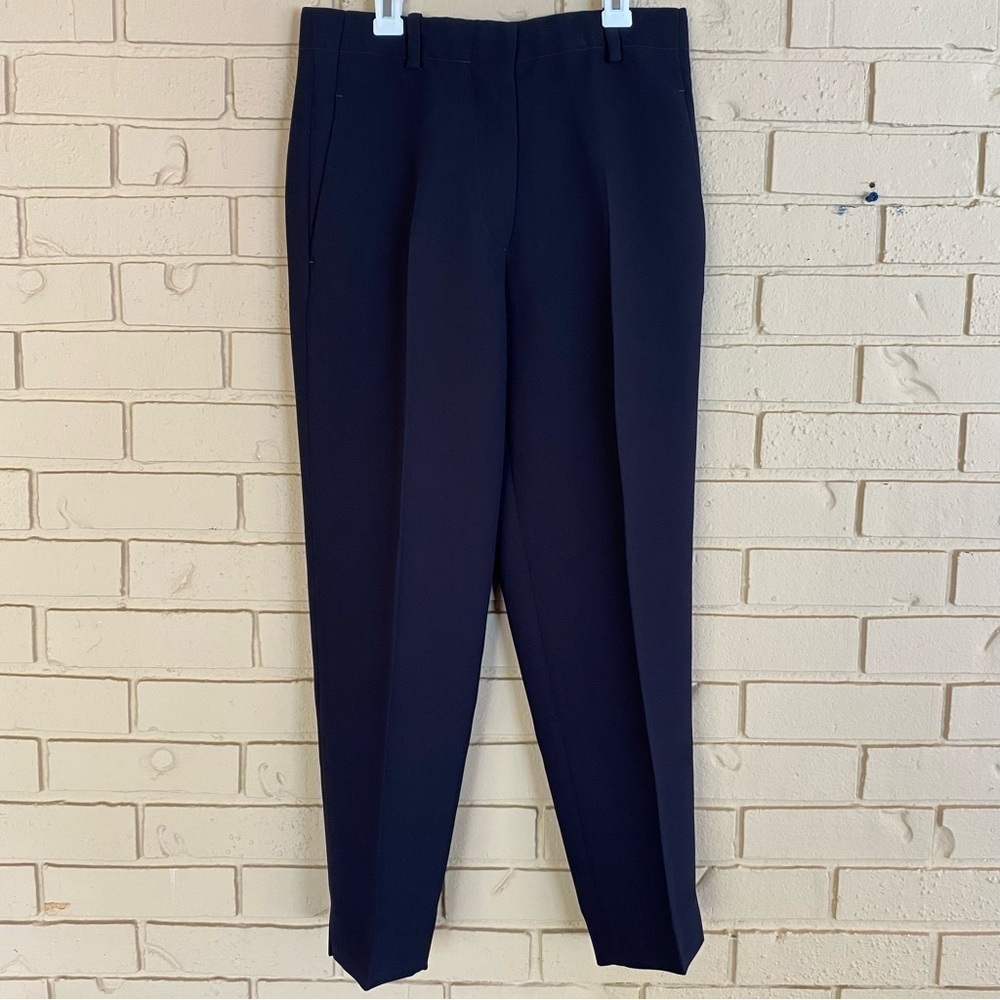 Tara Jarmon Women's Navy Slacks Pants  36 EUR US Size 4 / 6 Flat Front Tapered